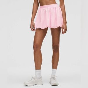 Lululemon Bubble-Hem High-Rise Skirt Pink Organza Size Large NWOT